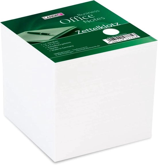 Blocco note 700 fogli - Adesivo - Bianco - 9x9 cm