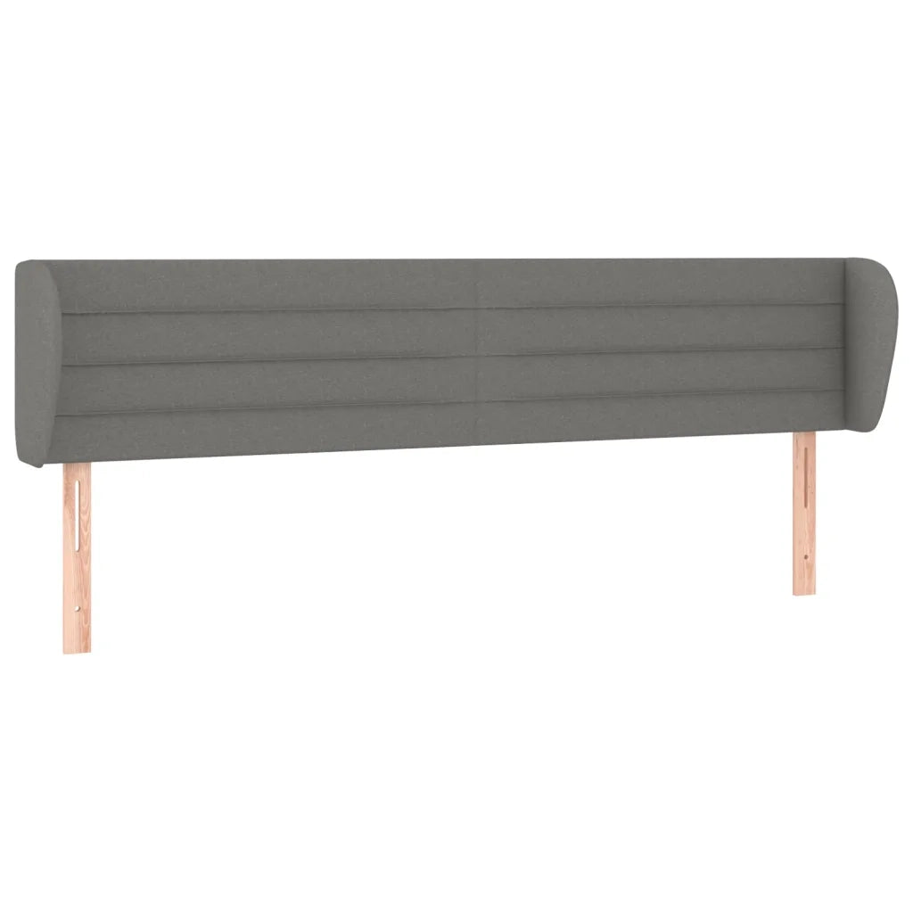 Testiera ad Orecchio-Testata con Orecchie Grigio Scuro 203x23x78/88 cm in Tessuto 767284