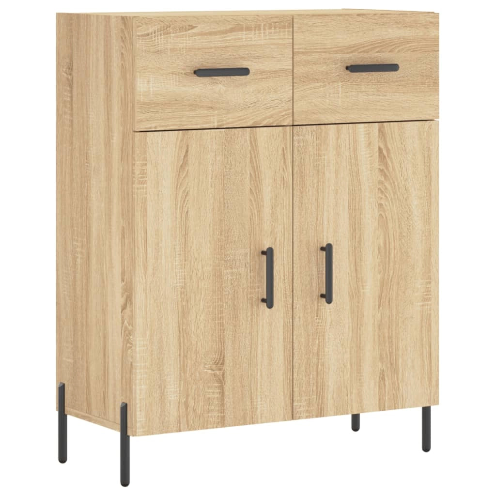 Buffet credenza cassettiera armadio mobile contenitore organizer cucina soggiorno salotto rovere Sonoma alto 69,5 x 34 x 180 cm legno ingegnerizzato marrone 02_0034117
