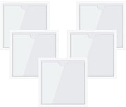 Supporto per targa di autocolante 5 pezzi - Adesivo autoadesivo - Protezione per badge PVC - Impermeabile - 10,5 x 10,5 cm - Adatto per Auto/Caravan - Supporto per targa di autocolante