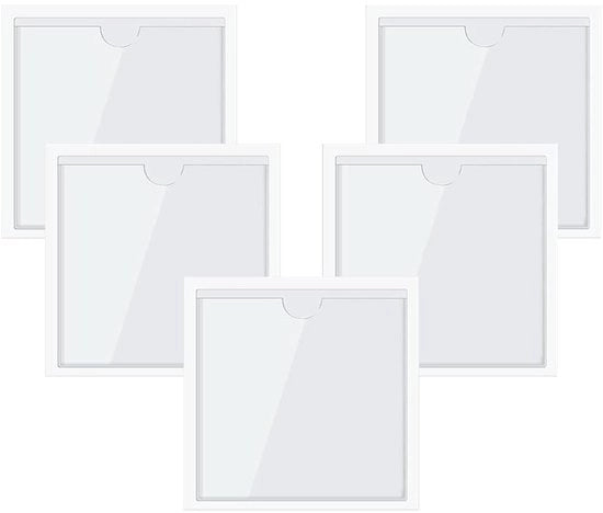 Supporto per targa di autocolante 5 pezzi - Adesivo autoadesivo - Protezione per badge PVC - Impermeabile - 10,5 x 10,5 cm - Adatto per Auto/Caravan - Supporto per targa di autocolante