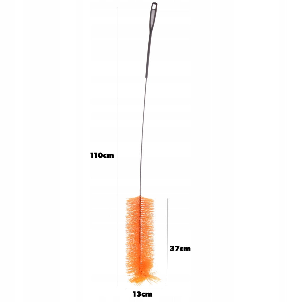 Spazzola KADAX per lavare palloncini, damigiane, contenitori in vetro da galloni, lunga 110 cm, flessibile.