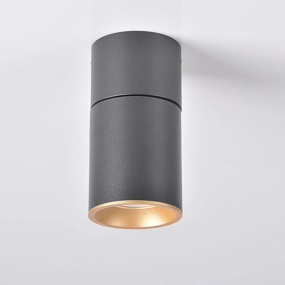 Faretto plafone orientabile GU10 nero-oro Astra Polux 314048