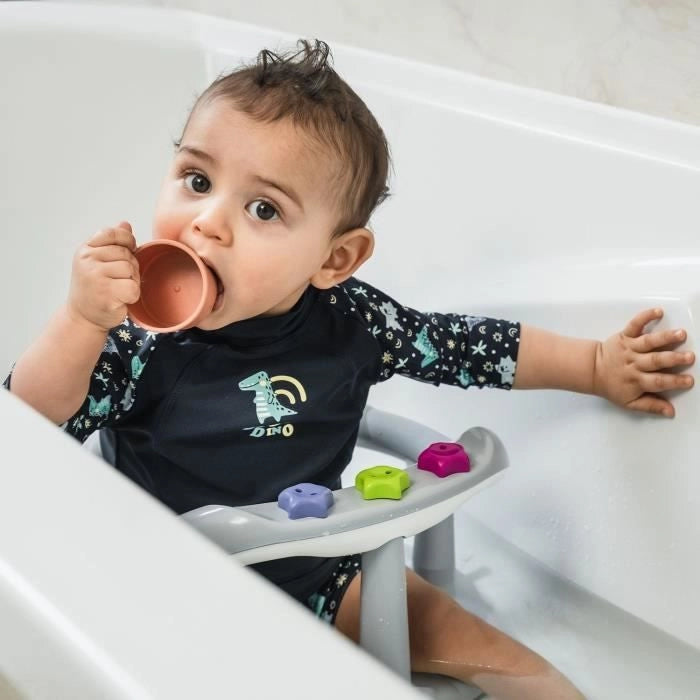 Anello da bagno THERMOBABY Aquababy - Fiore blu