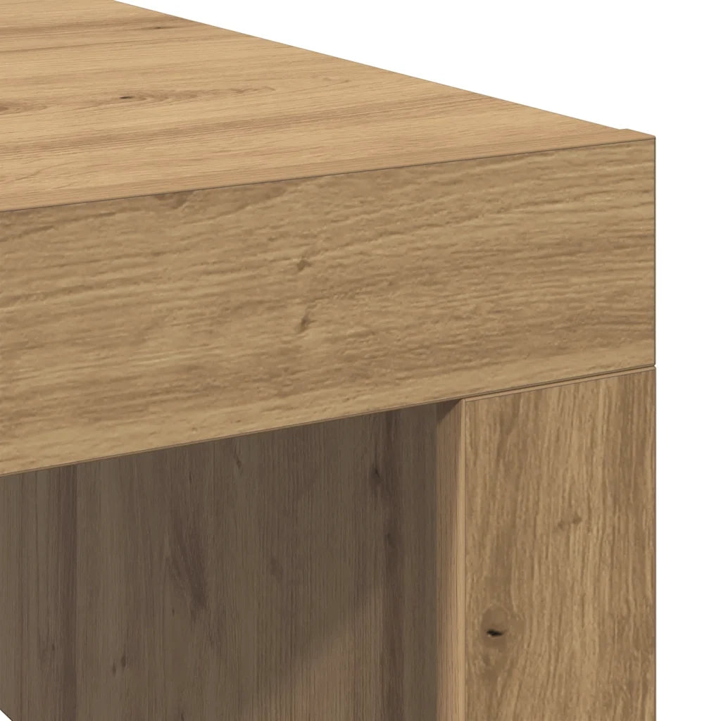Tavolino Salotto-Tavolino da soggiorno-Tavolo Rovere Artigianale 100x100x35 cm in Truciolato 521625