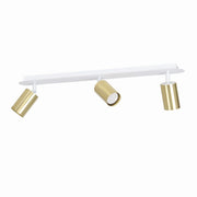 Plafoniera Emibig ZEN 3 faretti GU10 oro/bianco 72cm