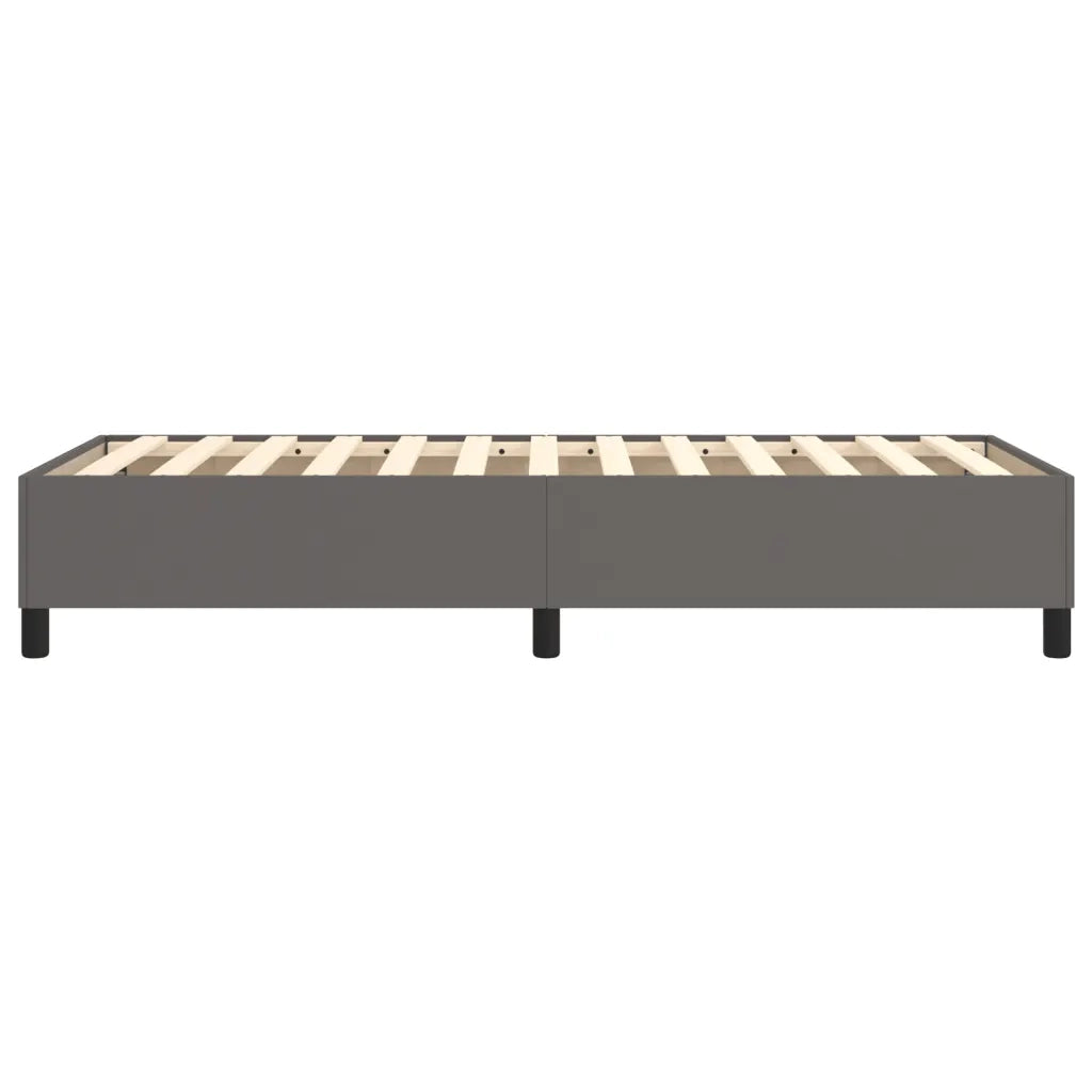 Struttura Letto a Rete a Molle-Giroletto Grigio 90x190 cm in Similpelle 606174