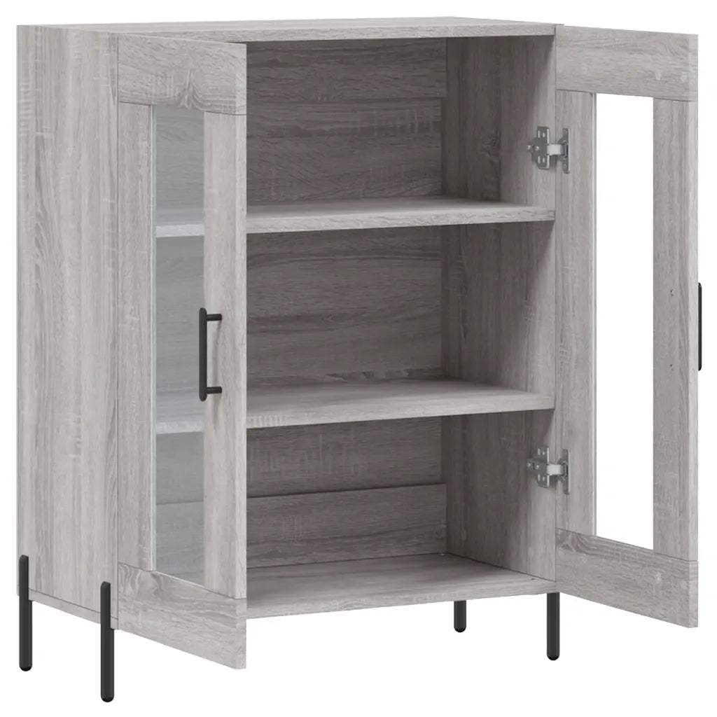 Credenza Grigio Sonoma 69,5x34x90 cm in Legno Multistrato 827802