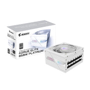 GIGABYTE AORUS ELITE P850W ICE Alimentatore - PCIe 5.0, 80 PLUS Platinum, Design completamente modulare, Ventola da 120 mm, Compatibile con ATX 3.0, Spina EU
