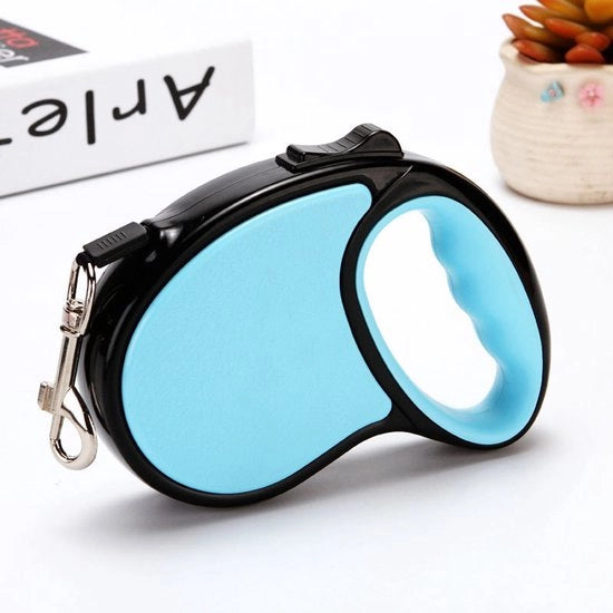 Corda di trazione per cani medio piccolo automatico retrattile per passeggiate con il cane, modello 3M in blu