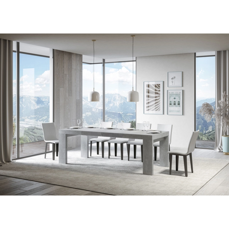 Tavolo allungabile 90x140/244 cm Roxell Premium - Cemento
