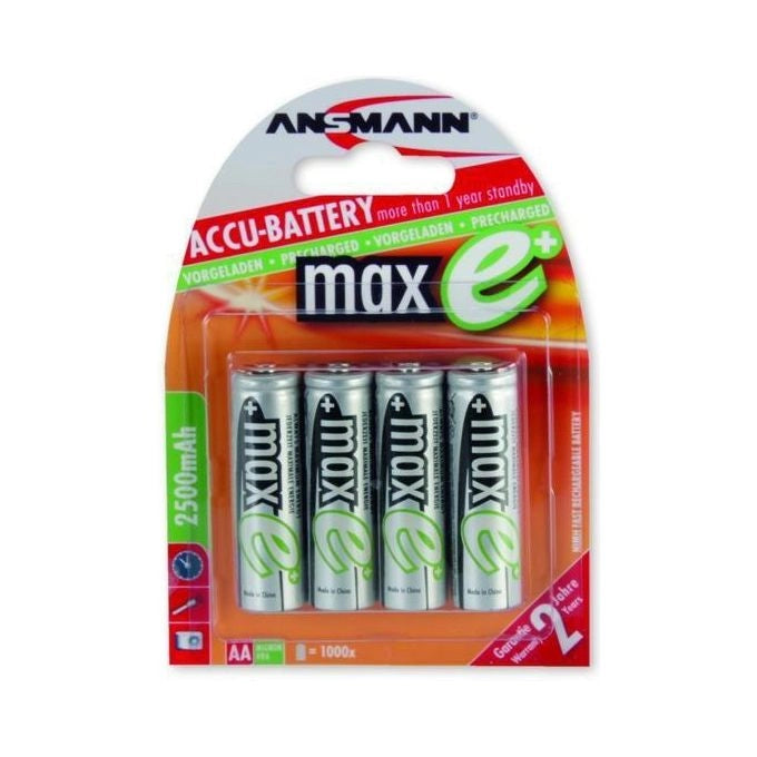 Ansmann maxE plus Batteria ricaricabile Stilo AA Nichel-Metallo Idruro (NiMH)