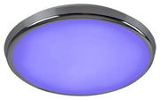Plafoniera LED RGB 30cm 18W IP44 cromata con telecomando
