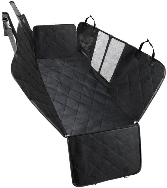 Protezione per cani antiscivolo acqua per sedile posteriore auto, SUV, furgone con finestra a rete, tappetino per cani per sedile posteriore (nero)