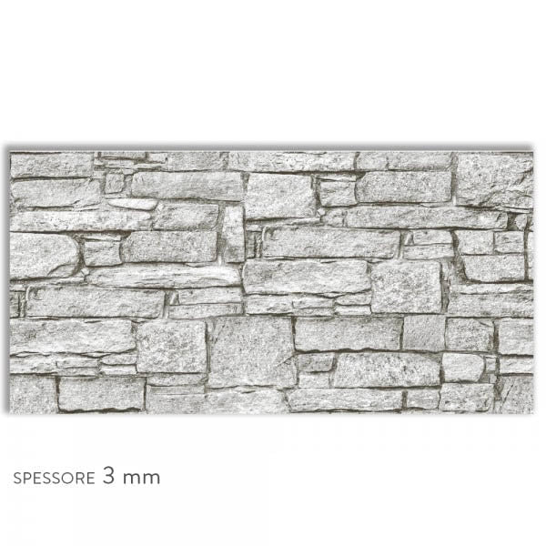 PIETRA CROATA - Paraschizzi da cucina in PVC flessibile - Misura 120x60cm spessore 3mm