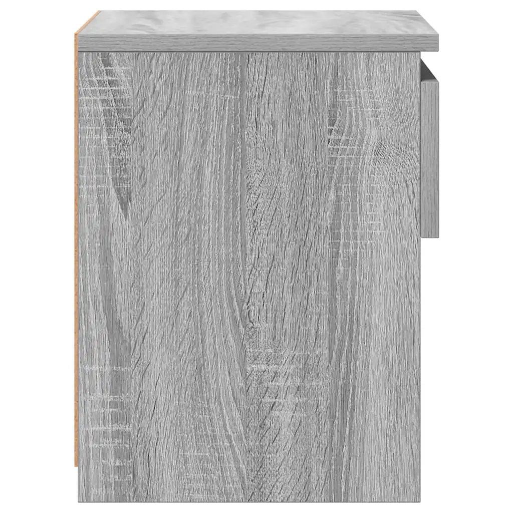Comodini Rovere Grigio 2pz 40x30x39 cm Legno Ingegnerizzato 815132