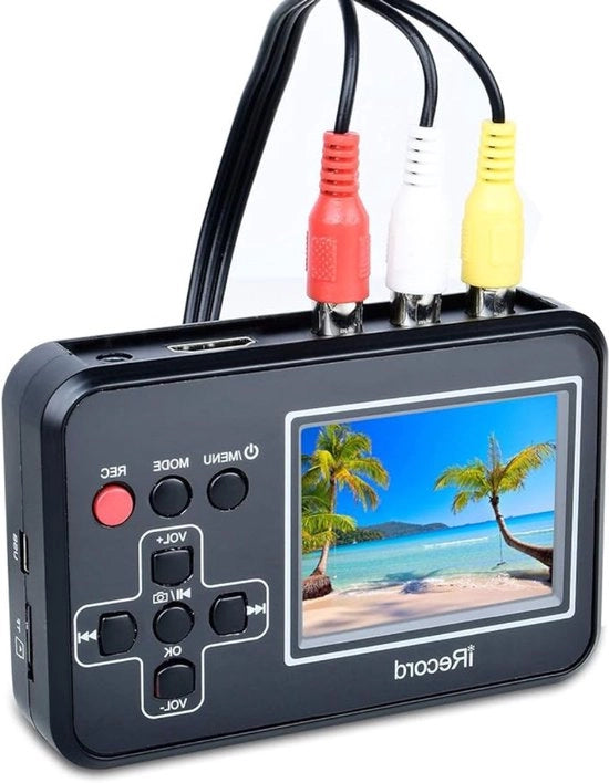 Registrazione VHS Multifunzione – Videorecorder – Camcorder Hi8 – HDMI – Facile da Usare – Diretta su Carta di Memoria – Nero