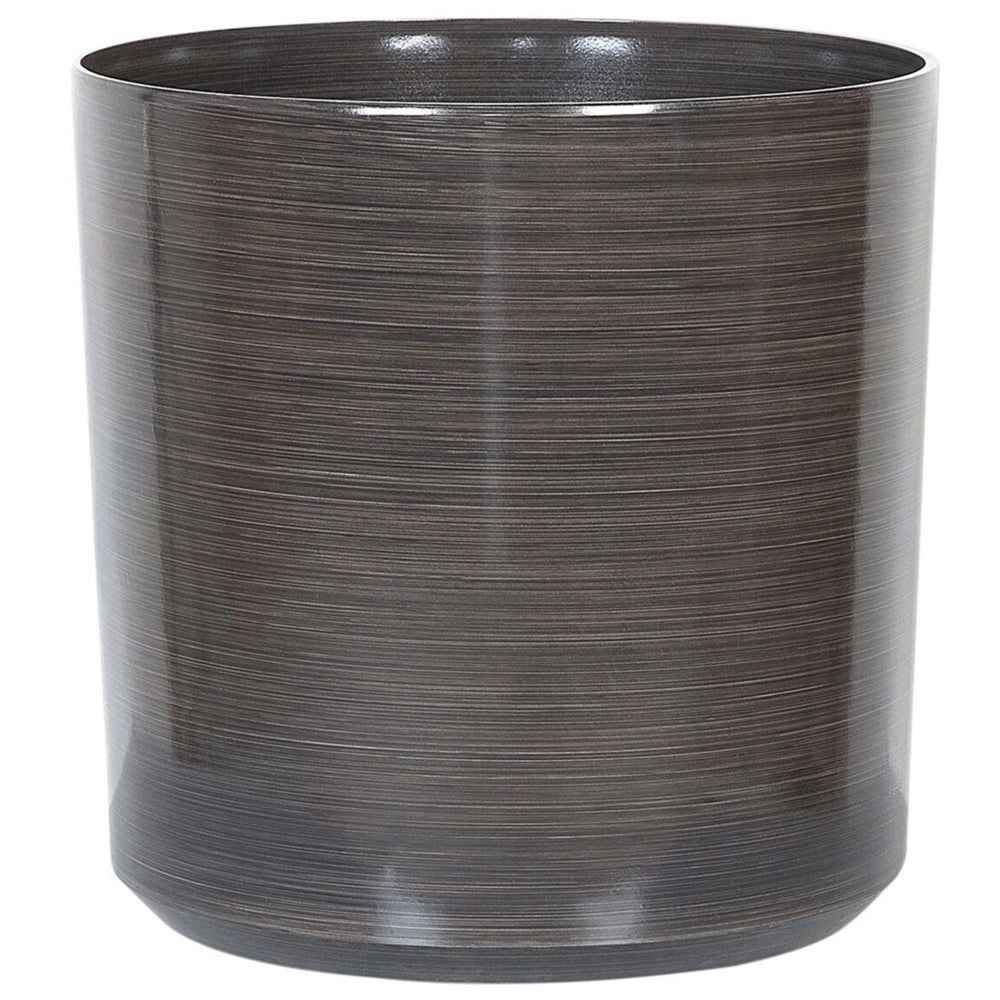 Vaso per piante in fibra grigia argilla 35 x ⌀ 35 cm per esterni interni per tutte le stagioni Glam