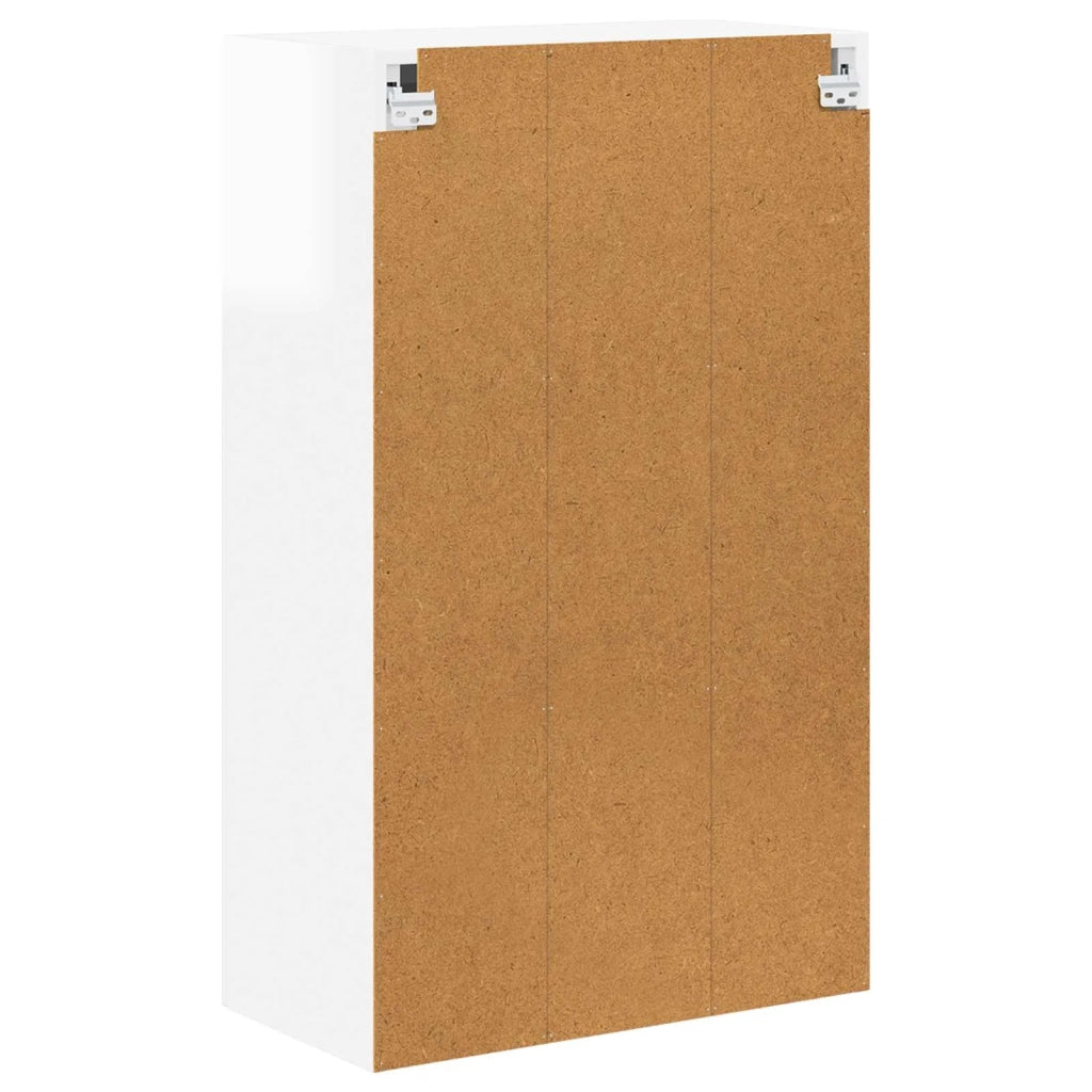 Mobile in vetro da parete LUCCA Bianco Lucido 60 x 31 x 100 cm 885179