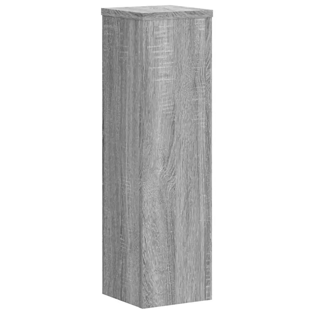 Supporti per Piante 2 pz Grigio 17x17x60 cm in Multistrato