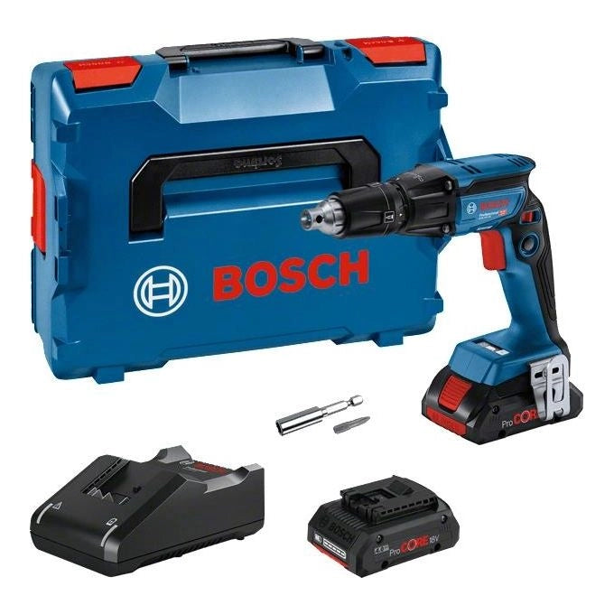 Bosch 0 601 9K7 002 GTB 18V-45 Professional Avvitatore a Batteria Motore Brushless 4500 giri-min 18 V 2x Batterie 4 Ah colore Nero Blu