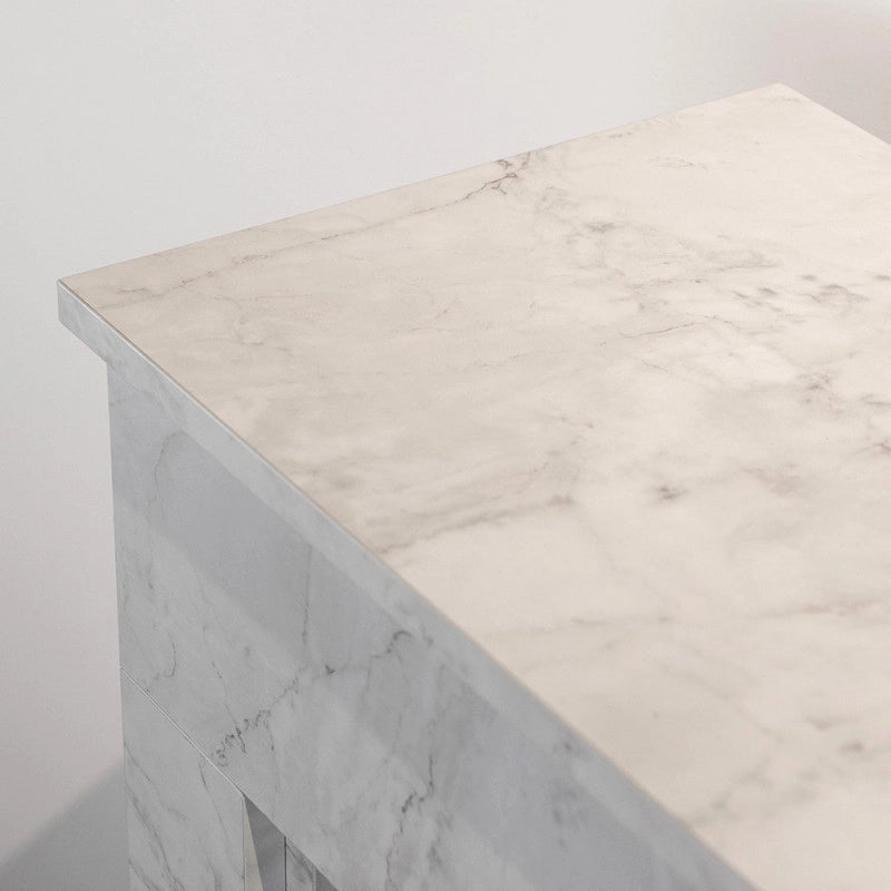 Camino a Bioetanolo Bellini Effetto Marmo Bianco – Made in Italy