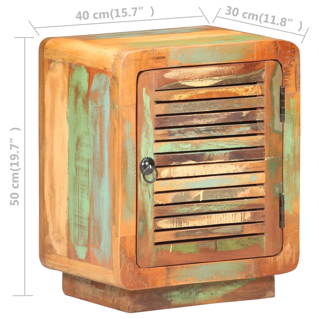 Comodino 40x30x50 cm in Legno Massello di Recupero 320463