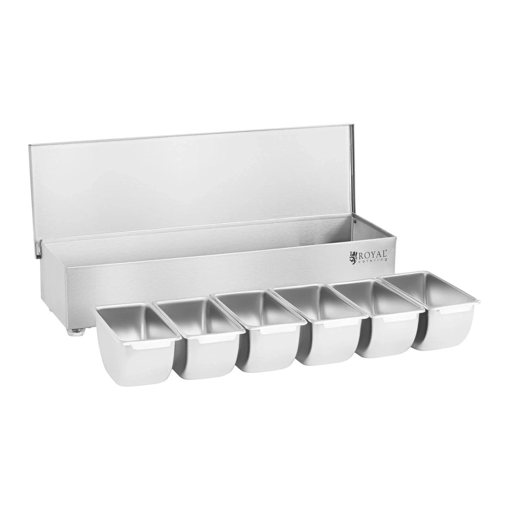 Espositore contenitori 6 x 450 ml acciaio inox 14_0004199