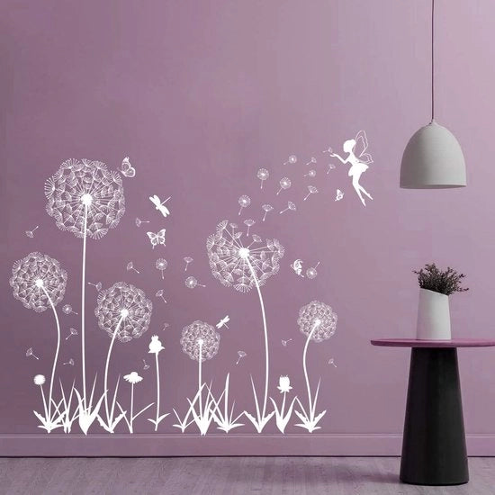 Sticker per finestra fiori di campo autoadesivi per interni decorazione per camera da letto soggiorno cucina bagno fiori di campo decorazione per finestra bianchi