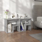 Comodini Grigio Sonoma 2 pz-Set di 2 Tavolino da notte 40x30x40 cm in Legno Multistrato