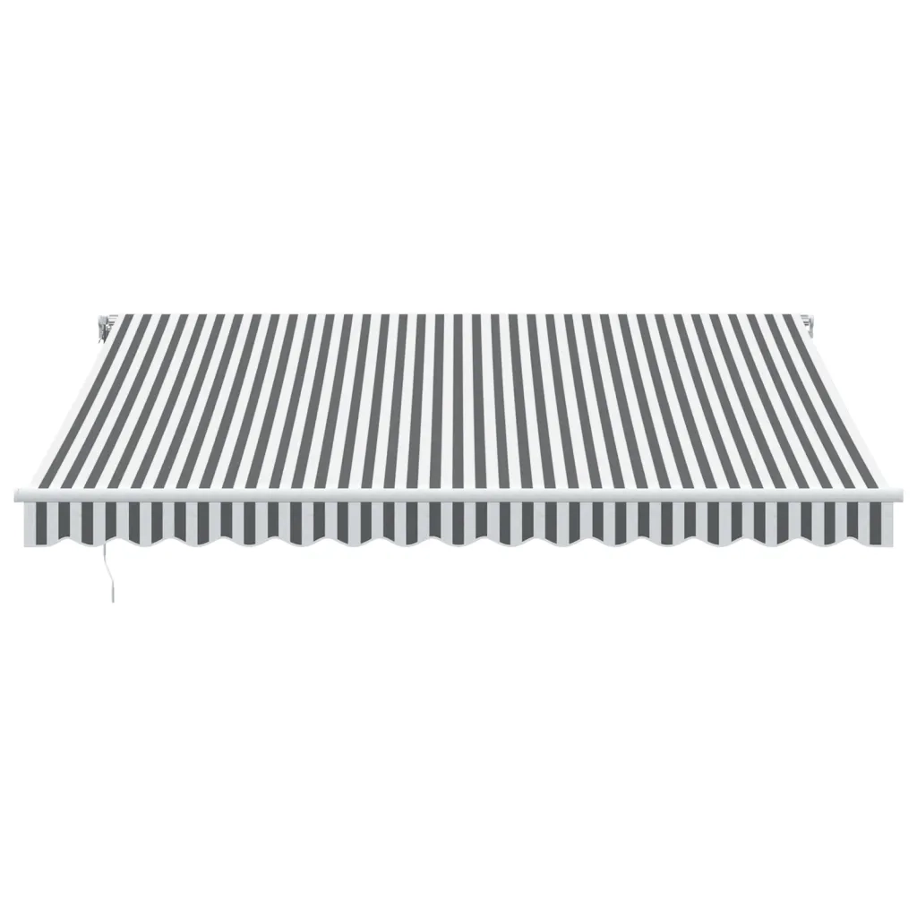 Tenda Retrattile Automatica LED Antracite e Bianco 400x350 cm
