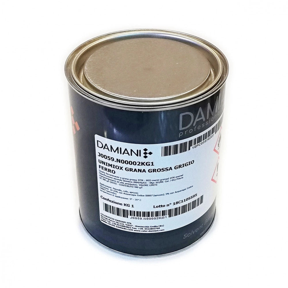Damiani unimiox 5kg smalto ferro micaceo grana grossa, colore  verde raffaello