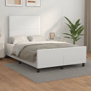 Giroletto con Testiera-Struttura Letto con testiera Bianco 120x200 cm in Similpelle 723507
