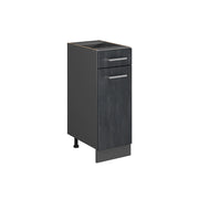 Vicco Mobiletto base per cucina Calcestruzzo nero 30 cm senza piano di lavoro
