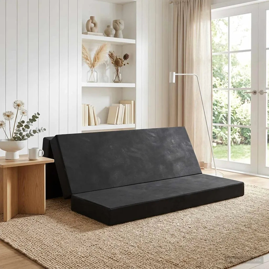 Divano Letto Pieghevole 180 x 67 x 45 cm Nero 900255