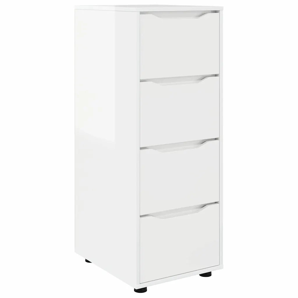 Armadio Bianco Lucido 40 x 48 x 105 cm Legno multistrato
