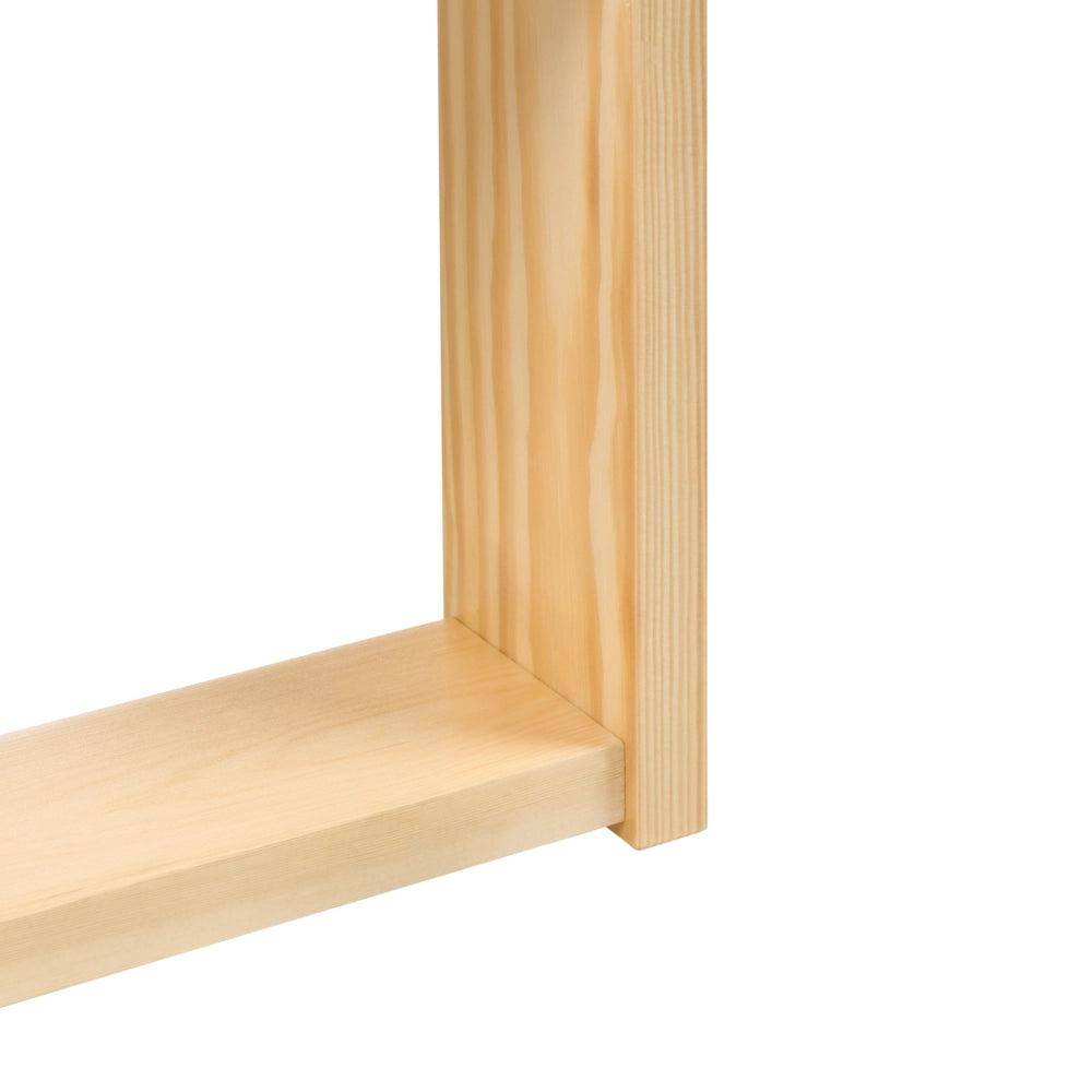 Letto matrimoniale in legno di pino 140 x 200 cm marrone chiaro stile minimalista