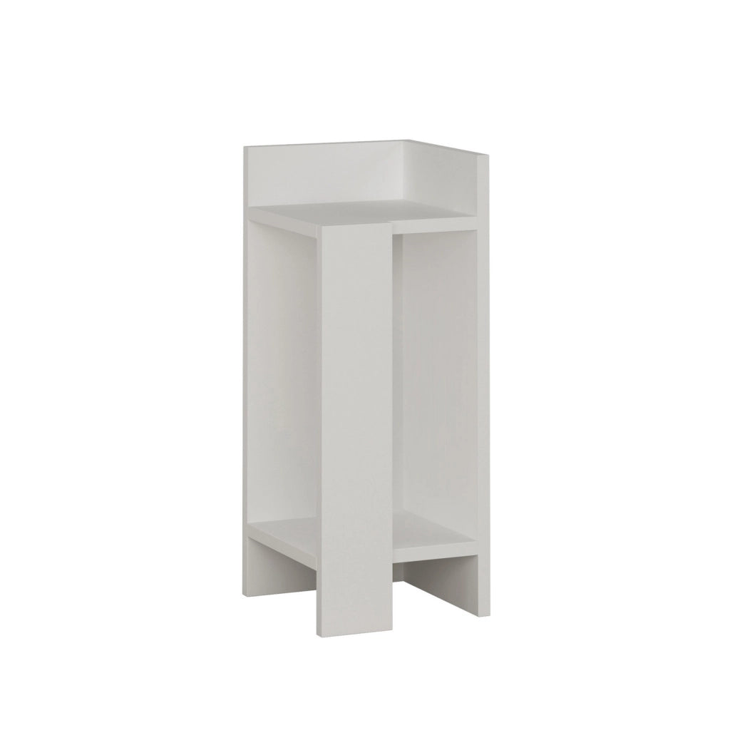 Comodino in legno "Elos Right" - 25 x 27 x 60 cm - Bianco