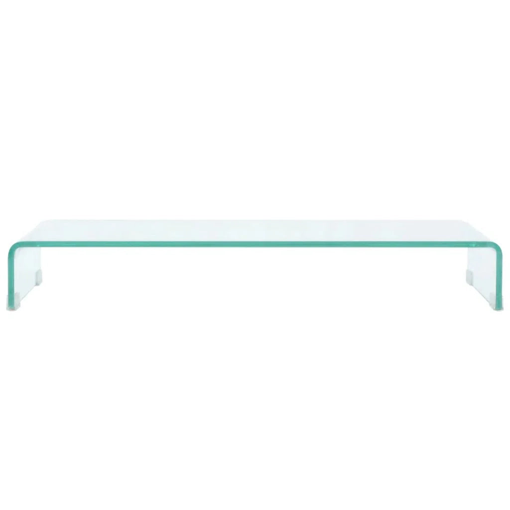 Pratico mobile porta TV/credenza di design per monitor da 90 cm vetro trasparente 2502254