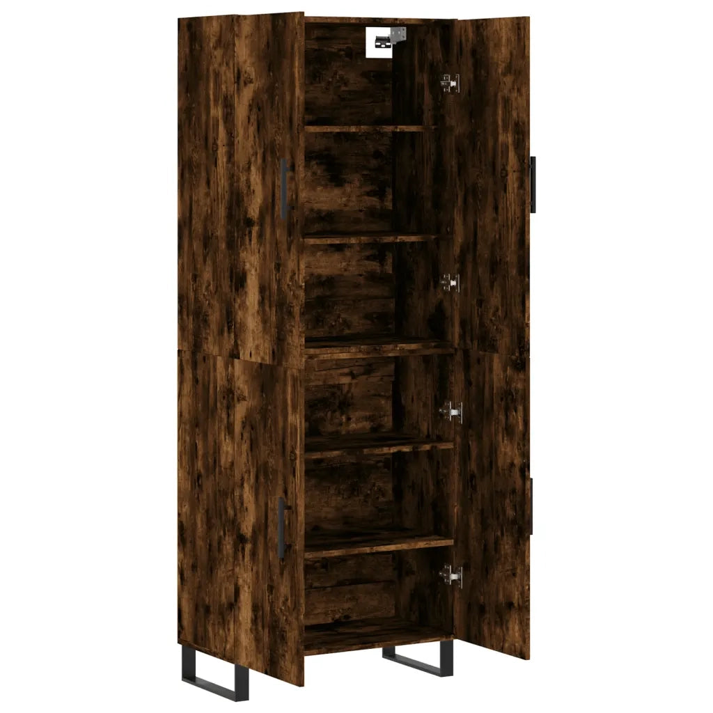 Credenza Rovere Fumo  69,5x34x180 cm in Legno Multistrato 3195704