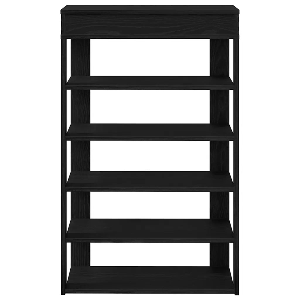 Scarpiera Nera 60x30x98 cm in Legno Multistrato 859924