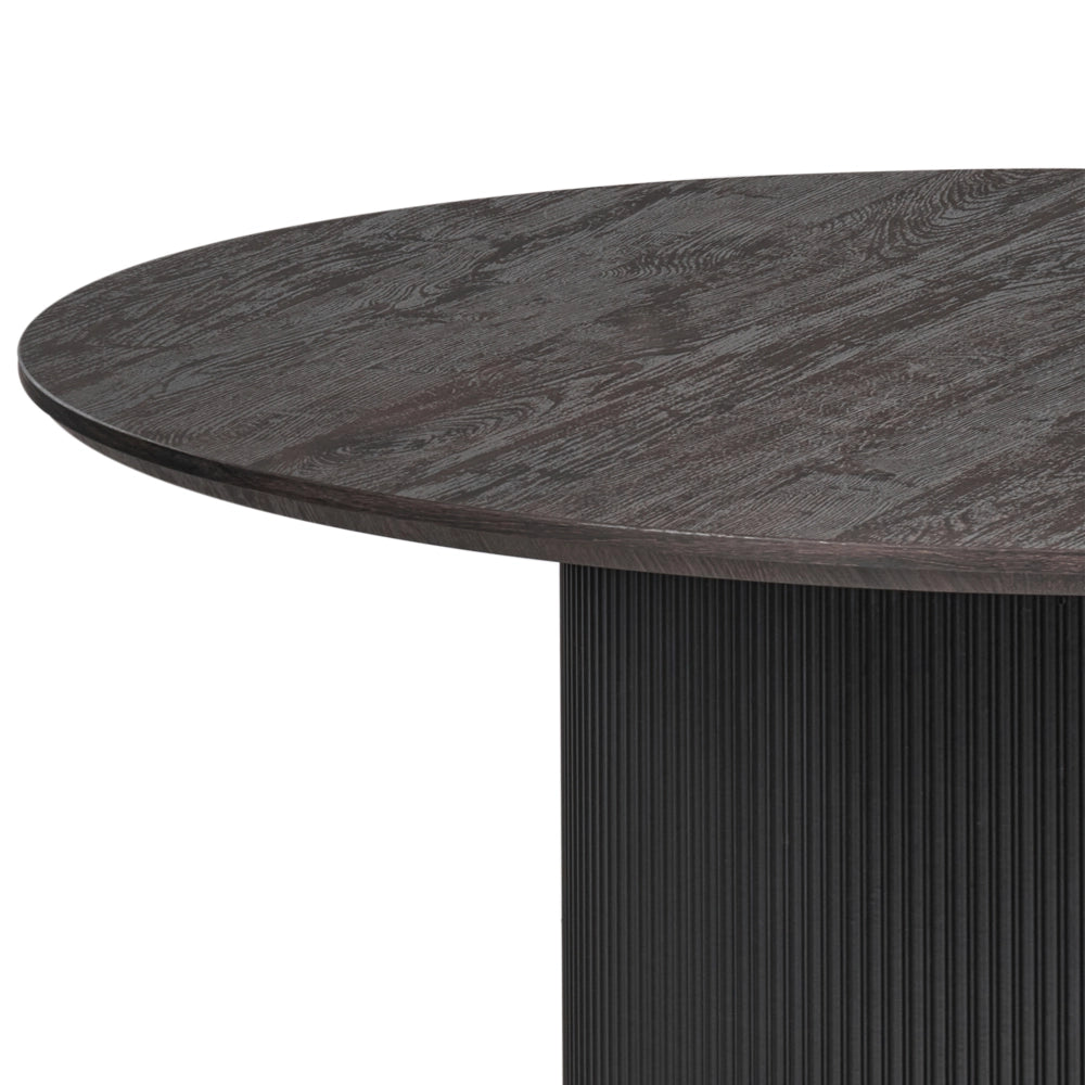 Tavolo da pranzo con piano in MDF nero ⌀ 120 cm con base a piedistallo Mobili da sala da pranzo moderni