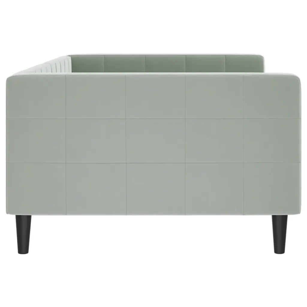 Letto da Giorno Grigio Chiaro 100x200 cm in Velluto 354015