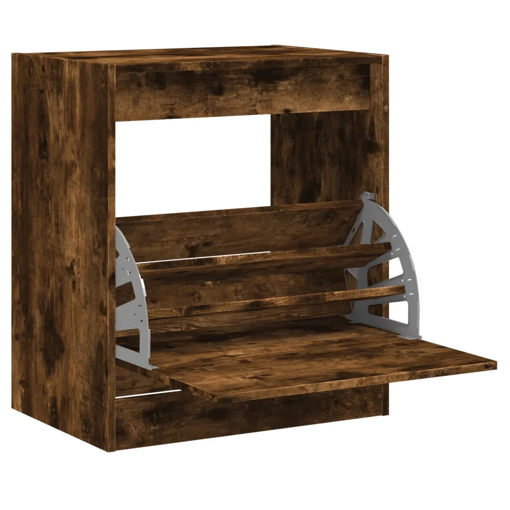 Scarpiera Rovere Fumo 60x42x69 cm in Legno Multistrato 839984