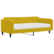 Divano letto | Sof¨¤ letto | Letto singolo con Materasso Giallo 100x200 cm in Velluto
