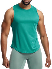 Maglietta sportiva per uomo - adattabile - senza maniche - ad alta evaporazione - maglia da allenamento - per bodybuilding - fitness - allenamento