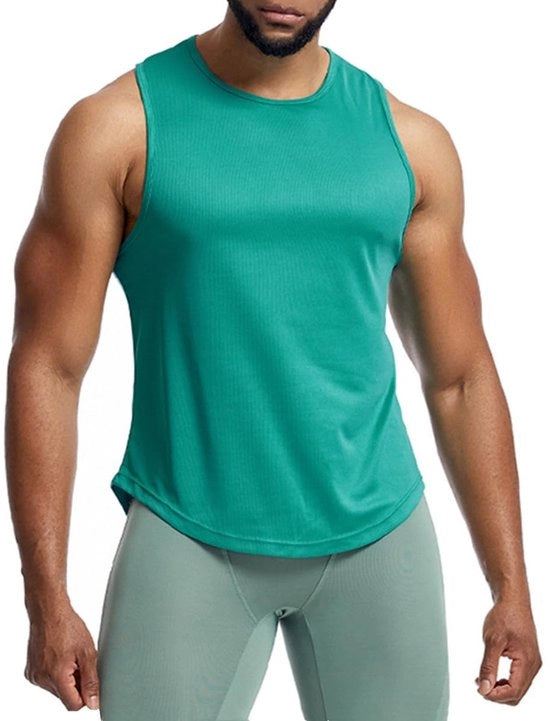 Maglietta sportiva per uomo - adattabile - senza maniche - ad alta evaporazione - maglia da allenamento - per bodybuilding - fitness - allenamento