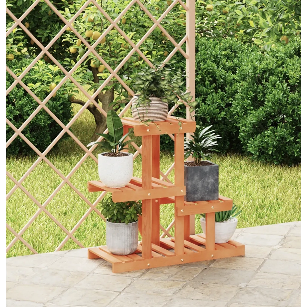 Portafiori-Supporto per Piante-Rastrelliera per Fiori 58x25x51 cm in Legno Massello di Abete 322634