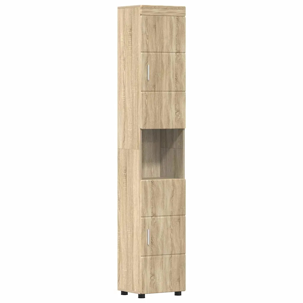 Set di Armadi da Bagno TULUM Rovere Sonoma 37 x 31,5 x 203 cm 880353