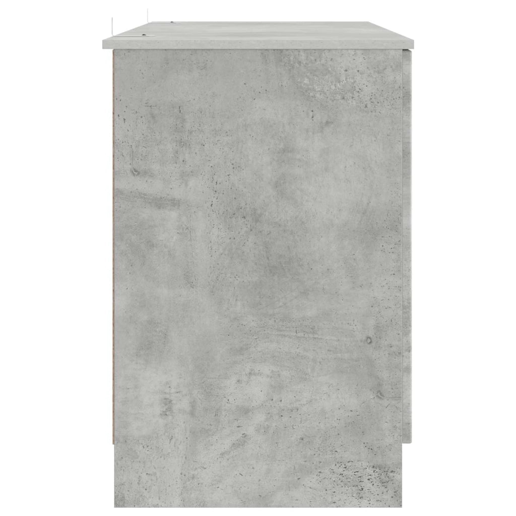 Scrivania con lo scaffale Grigio Cemento 142,5 x 50 x 75 cm 3414642